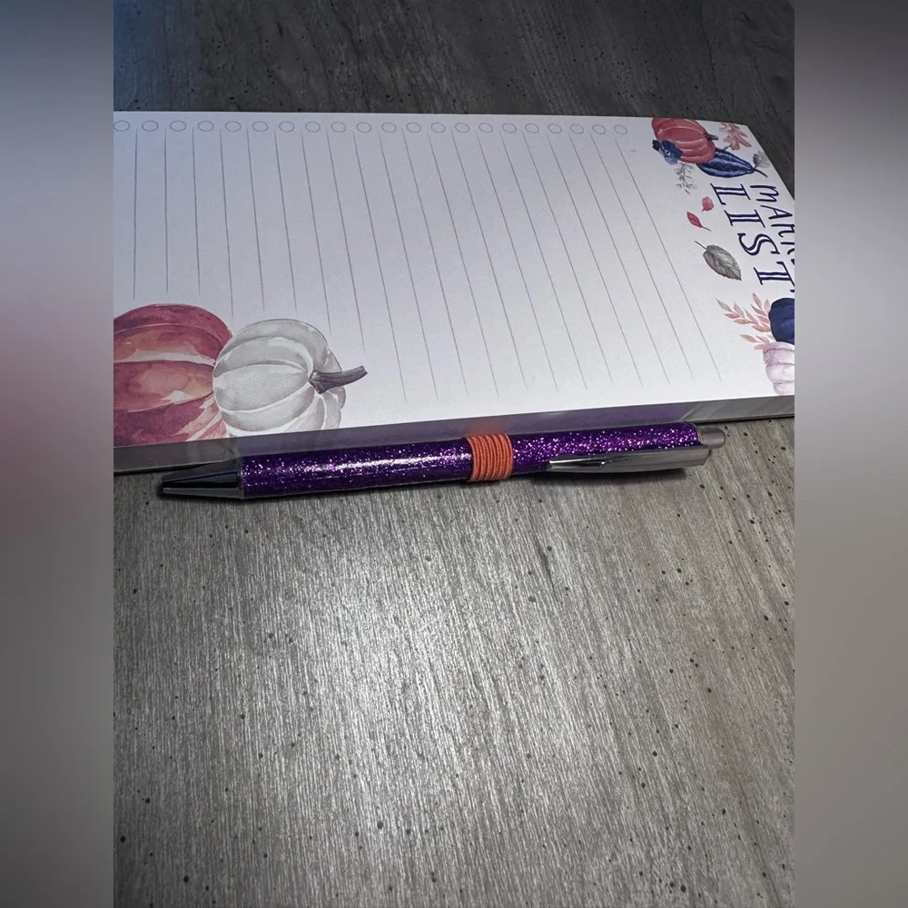 Clementine Autumn Market List Notepad with Pen